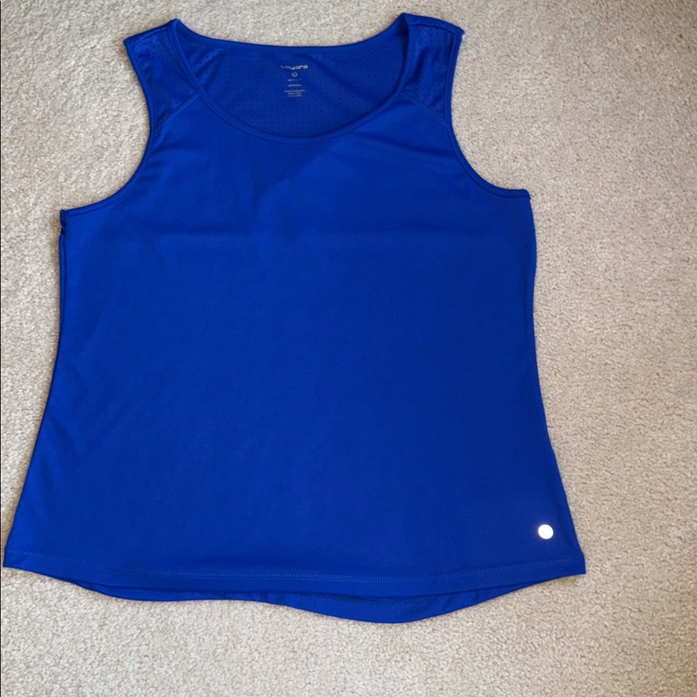 LAYER 8 blue/purple Freeway tank top - size M